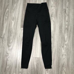 NIKE WOMENS LEGGING PANTS BLACK CENTER SWOOSH SMALL